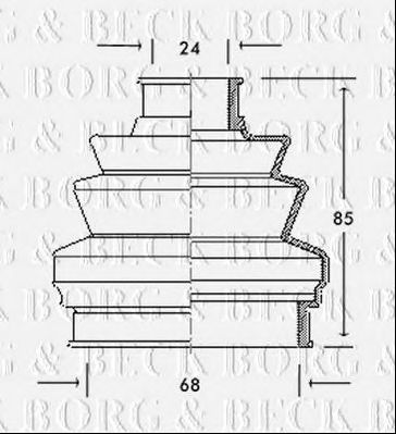 BORG & BECK bcb2042 -  Пыльник, приводной вал